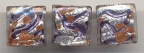 Ink/Purple, White Gold, Bombata Squares 17 MM, ON SALE